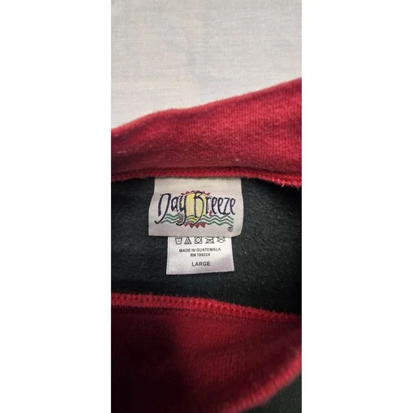 Vintage Day Breeze Dark Green Crewneck Sweatshirt Size Large 90s - Picture 3 of 11